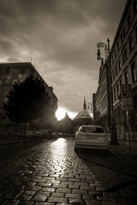 旅行 全景 旅游业 布拉格 古老的 街道 大教堂 精彩的