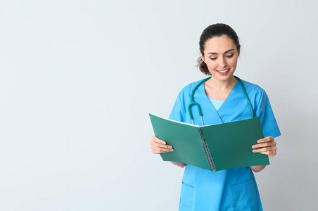 职业 诊断 疾病 帮助 专业人员 女人 肖像 白种人 诊所
