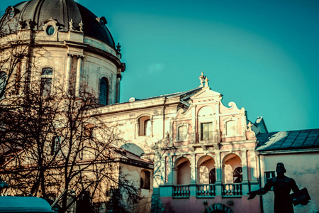 教堂 外观 中心 乌克兰 博物馆 利沃夫 文化 建筑 广场