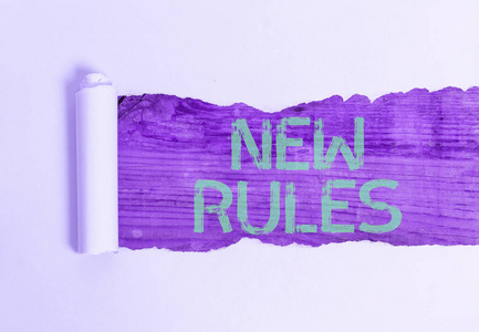 手写文本新规则。概念是指最近一系列明确或被理解的规则之一。