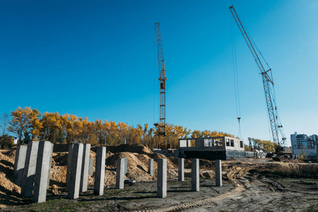 房地产 混凝土 建筑学 建筑 技术 起重机 天空 建设 高的