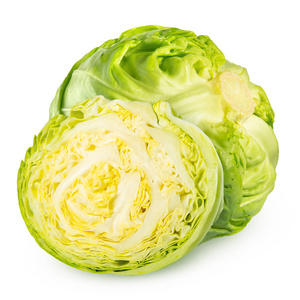 甘蓝白底摄影图