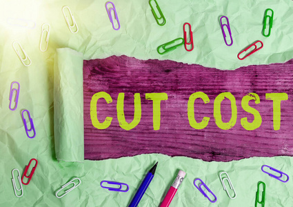 实施概念性拍照措施,以减少开支和提高利润.照片