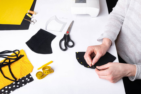 工艺 缝纫 女裁缝 时尚 面具 工作 战斗 传播 大头针