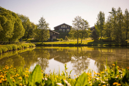 全景图 钓鱼 公园 全景 生态学 环境 冒险 国家的 夏天