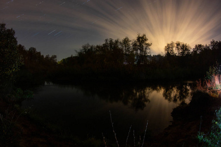 风景 反射 星座 星星 傍晚 宇宙 明星 日落 黎明 繁星