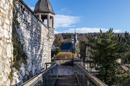 旅游业 城堡 阳光 欧洲 建筑学 观光 屋顶 天空 地标