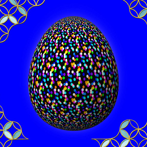 春天 鸡蛋 三维 艺术品 复活节 艺术 庆祝 形式 框架
