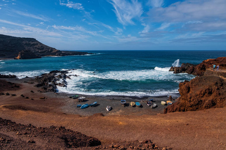 自然 海湾 海岸线 岩石 旅游业 明信片 大西洋 波浪 地质学