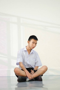 可爱的 流行的 泰语 摆姿势 美女 时尚 美丽的 站立 男孩