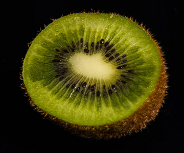 Macro shot of sliced Kiwi fruits 