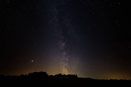 周期 自然 午夜 发光 行星 反射 梦想 银河系 星星 地平线