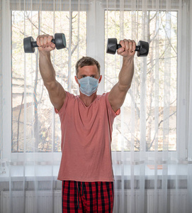 健身 光晕 锻炼 面具 大流行 运动型 健康 肌肉 流行病