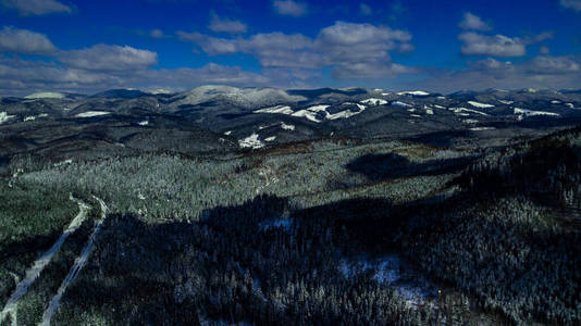 冬天 高地 松木 风景 全景 滑雪 降雪 假期 徒步旅行