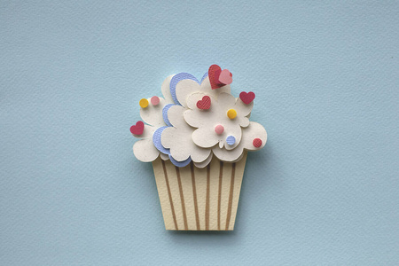Paper cutout cupcake. 