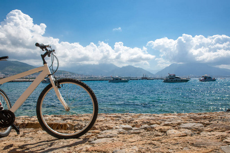 风景 乐趣 自然 运动 骑自行车 海滩 夏天 闲暇 假期