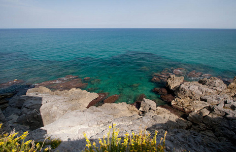 绿松石 旅行 海滩 海滨 夏天 自然 西西里岛 美女 海岸线