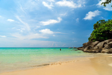 海岸线 假日 太阳 旅行 闲暇 海景 美丽的 天堂 夏天