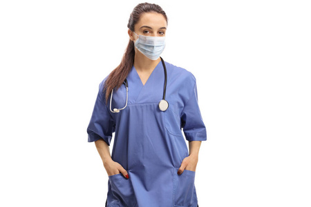 职业 摆姿势 病毒 工作人员 大流行 工具 医生 姿势 女人
