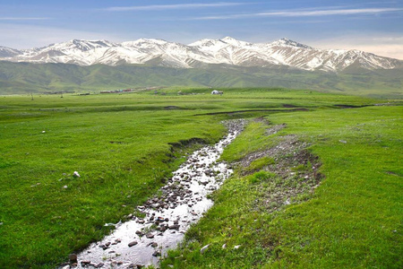 纳林 公园 小山 亚洲 岩石 夏天 秋天 高的 天山 森林