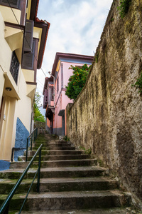 旅行 建筑 古老的 卡瓦拉 天空 楼梯 假期 历史 房子