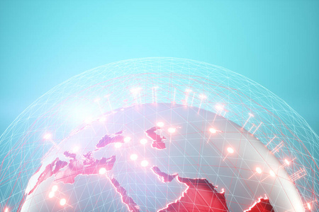 地图 商业 技术 地球 网络空间 网络 未来 科学 全息图