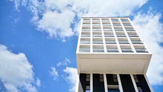 新的 建筑 天空 住房 城市 房地产 出租 玻璃 真实的