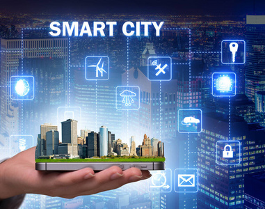 现代智慧城市图片-现代智慧城市素材-现代智慧城市插画-摄图新视界