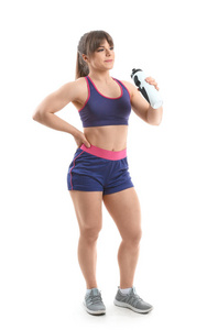 健身 运动员 运动 身体 建筑 锻炼 女人 肌肉 肖像 成人