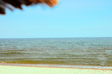 卵石 海洋 地平线 美丽的 夏天 风景 旅行 石头 海滨