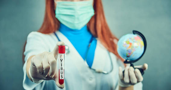 女人 肺炎 过敏 禁止 病毒学 面具 医生 爆发 医学 空气