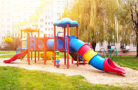 教育 外部 玩具 娱乐 颜色 滑动 童年 院子 公园 运动