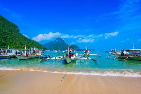 埃尔 巴拉望 城市景观 风景 天空 海湾 夏天 自然 港湾