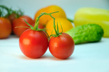 西红柿 自然 蔬菜 健康 食物 维生素 黄瓜 素食主义者