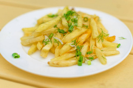 炸薯条 餐厅 盘子 脆的 木材 小吃 食物 卡路里 午餐