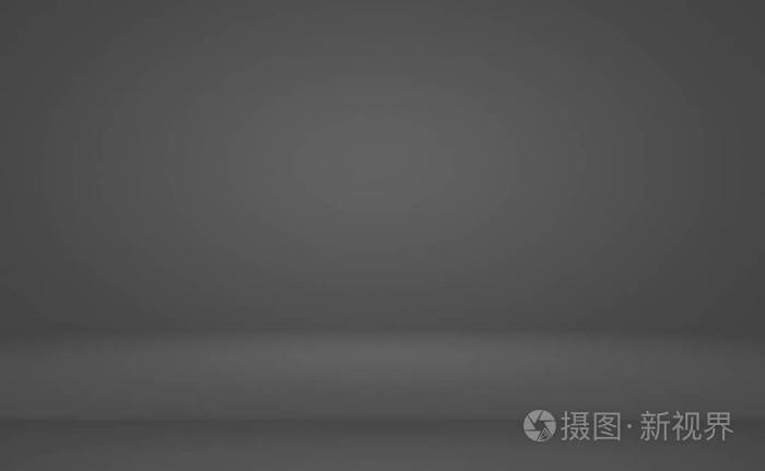 抽象奢华模糊的深灰色和黑色渐变用作展示您的产品的工作室背景墙
