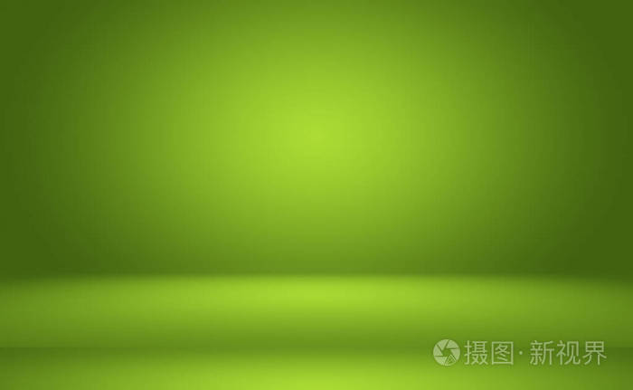 绿色渐变抽象背景空房间为您的文字和图片留出空间