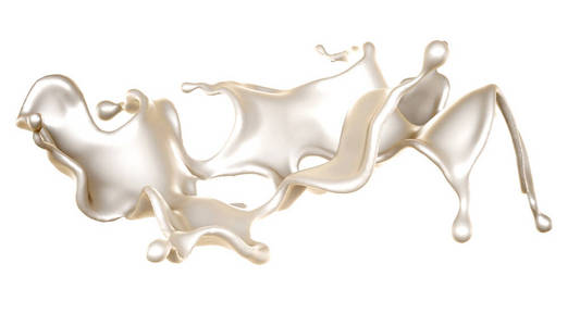 肥皂 三维 泼洒 插图 厚的 抽象 油漆 洗发水 牛奶 酸奶