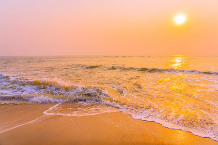 黎明 日落 海洋 日出 地平线 海景 风景 反射 自然 傍晚