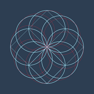 技术 冥想 网络 艺术 曼陀罗 要素 圆圈 插图 网状物