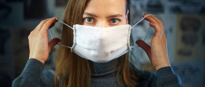 预防 危险 流感 污染 女人 面对 呼吸系统 治疗 病毒