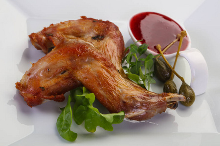 大蒜 美食家 特写镜头 游戏 午餐 烹饪 兔子 草本植物