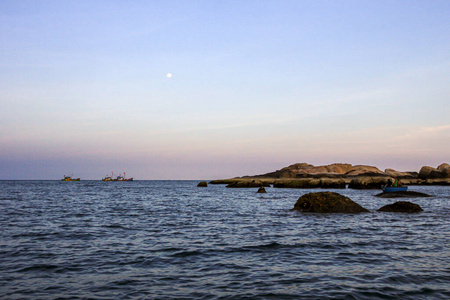 风景 傍晚 越南 波动 海景 放松 海滩 休息 海岸线 假日