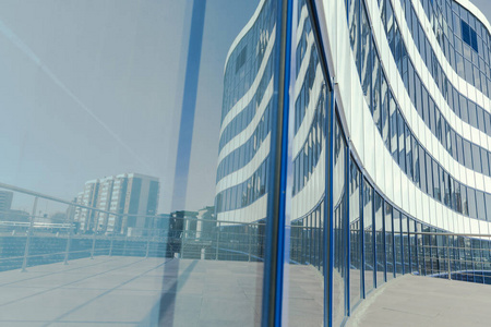 天空 玻璃 高的 城市 办公室 反射 建筑 外观 窗口 商业