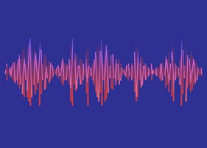 彩色脉冲音乐播放器背景均衡器.潮流霓虹线,设计元素照片