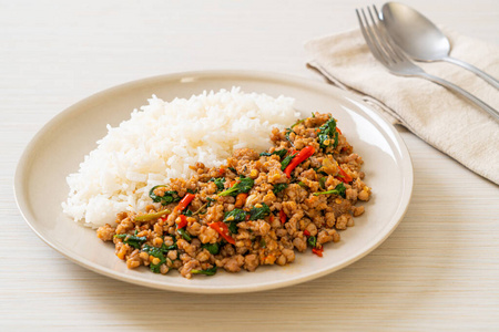 油炸 大蒜 草本植物 泰语 搅拌 曼谷 烹饪 食物 热的