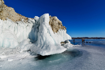 旅行 旅游业 西伯利亚 岩石 风景 天空 自然 俄罗斯 冬天
