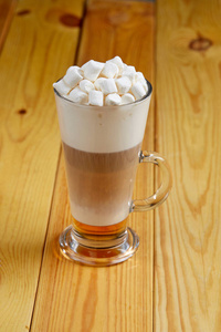 巧克力 糖浆 泡沫 拿铁 棉花糖 杯子 奶油 咖啡馆 浓缩咖啡