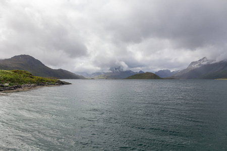 波浪 旅游业 峡湾 假期 挪威语 风景 反射 时间点 天空