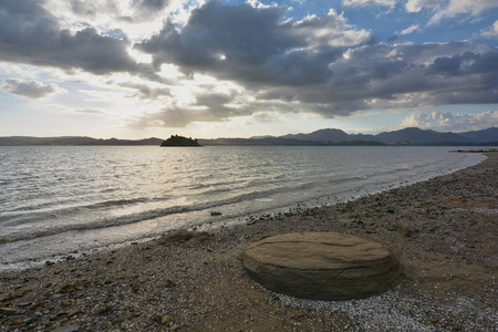 风景 波动 海滩 夏天 日出 地平线 日落 海岸线 天空